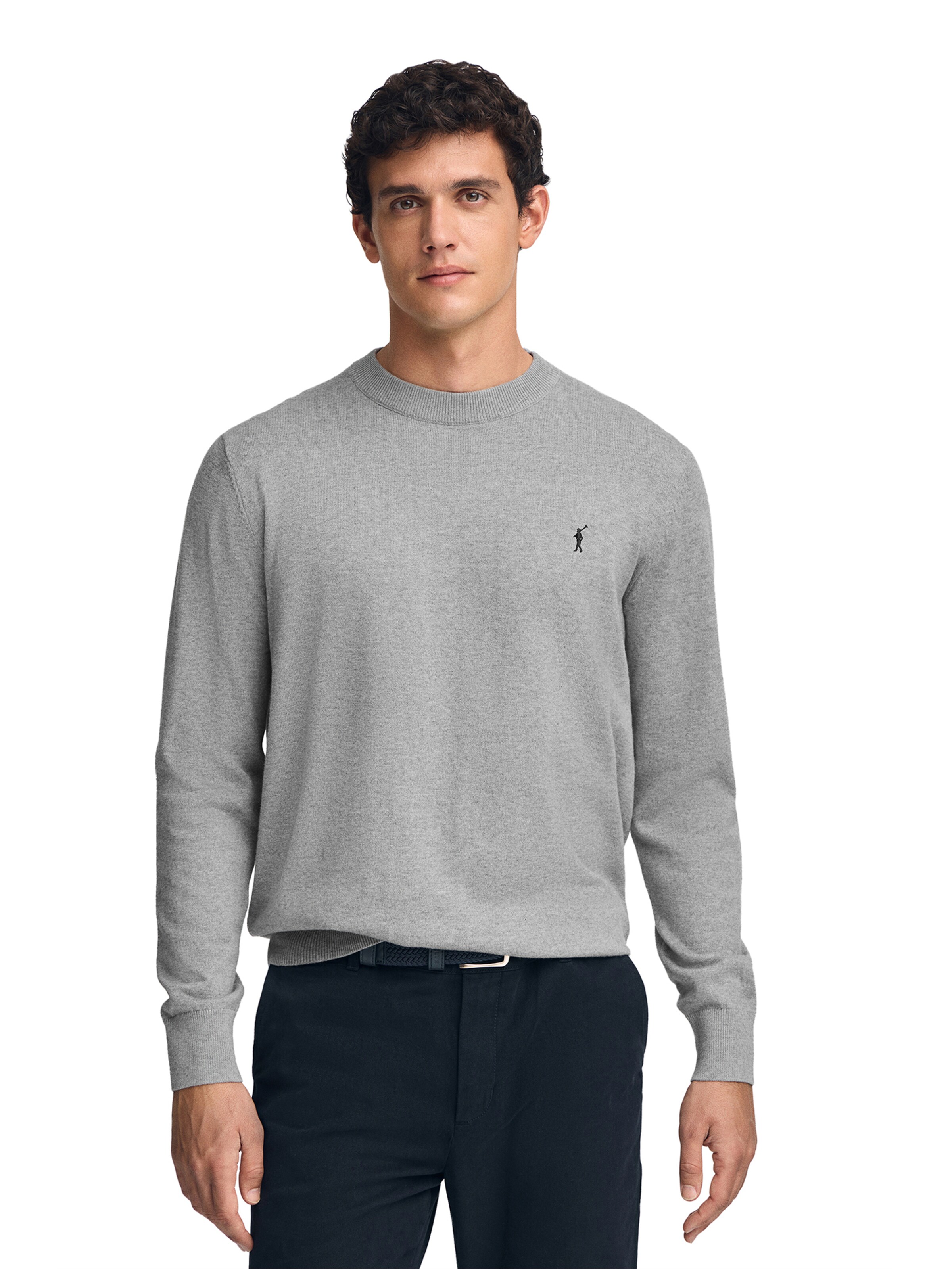 Polo Club Pullover in Grau: Vorderseite