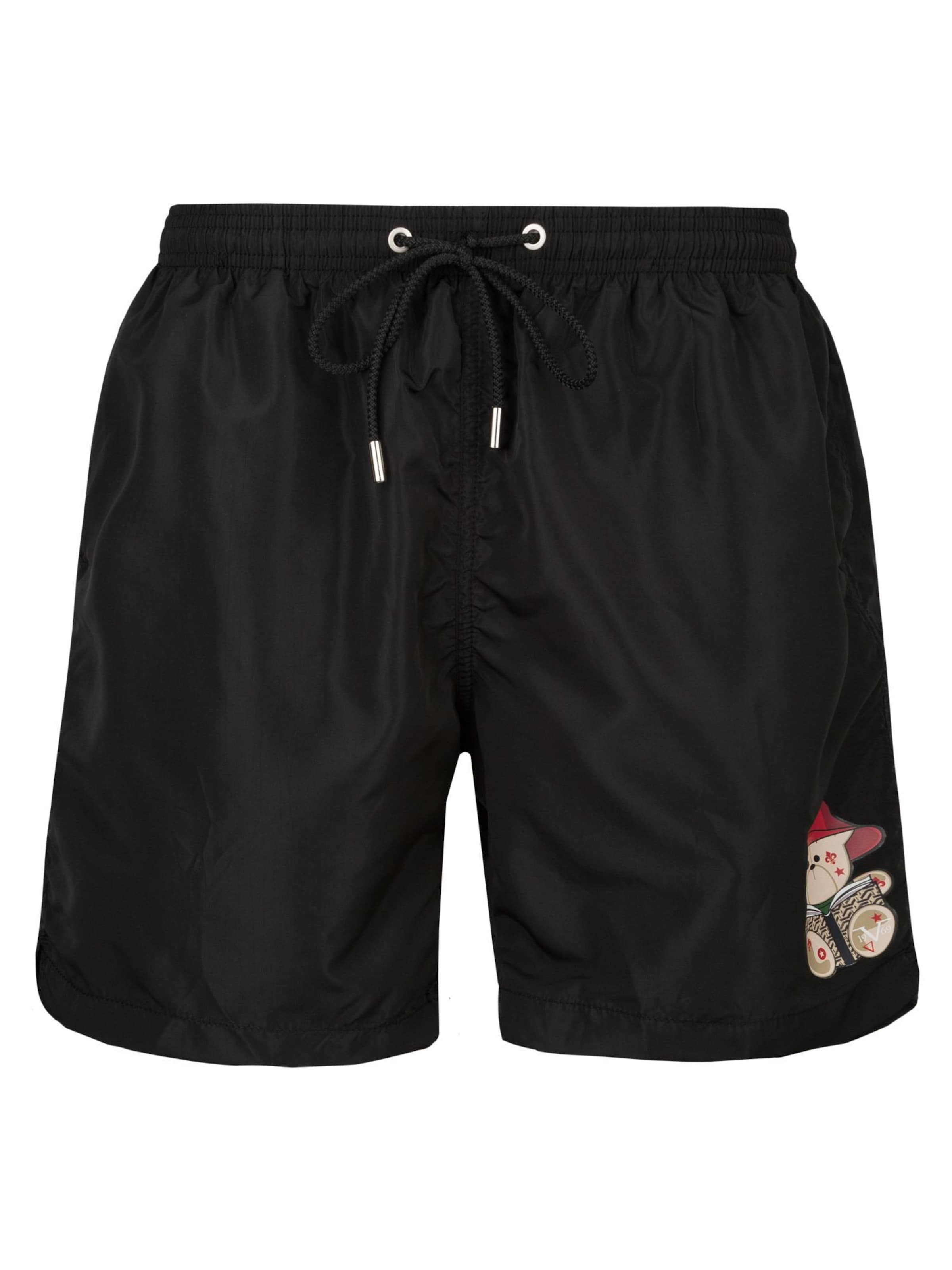 19V69 ITALIA Zwemshorts 'Siro Bucket' in Zwart: voorkant