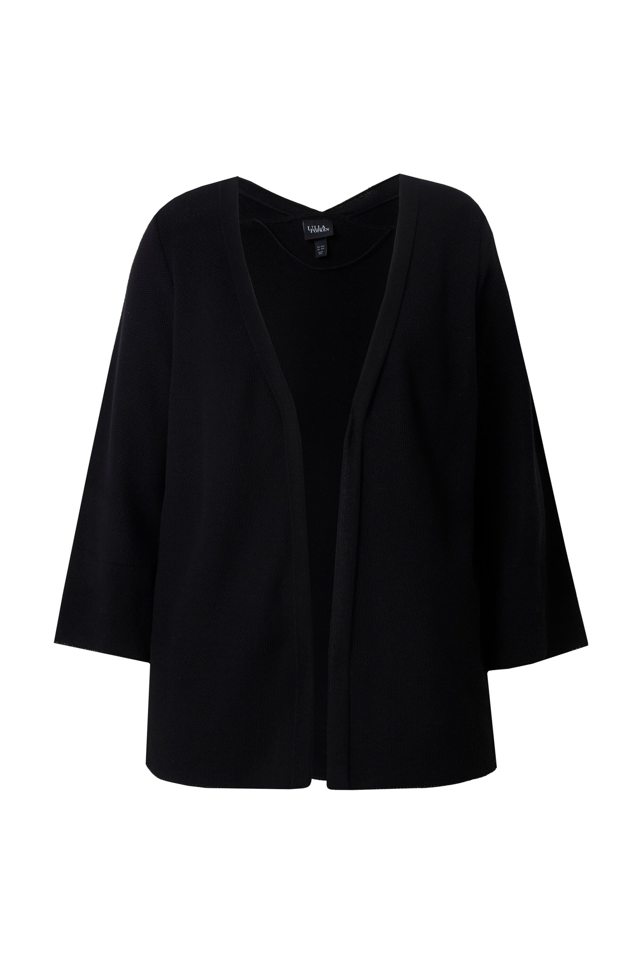 Ulla Popken Strickjacke in Schwarz: Vorderseite