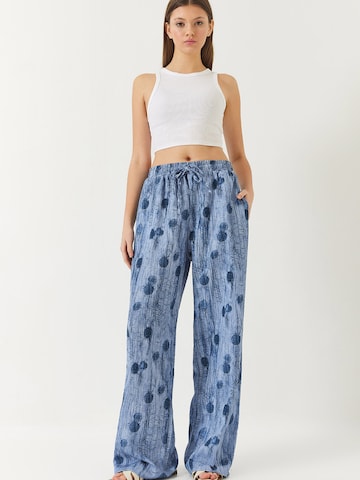 Bianco Lucci Wide Leg Bukser i blå