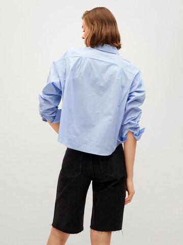 MANGO Bluse in Blau