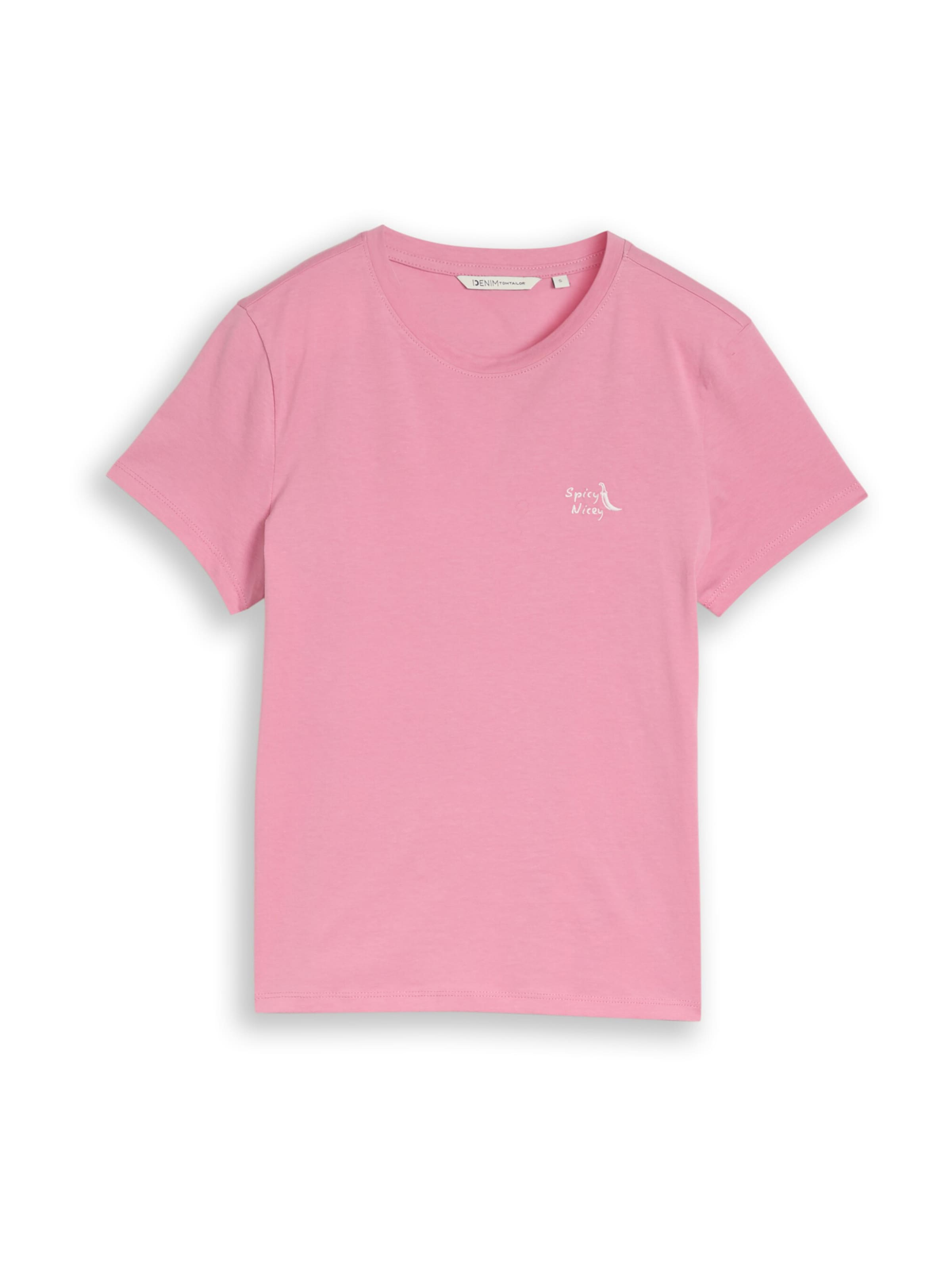 Maglietta di TOM TAILOR DENIM in rosa: frontale