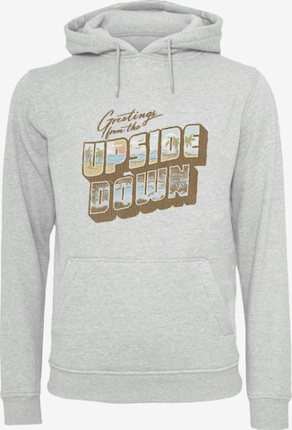 F4NT4STIC Sweatshirt 'Stranger Things Greetings From Upside Down Netflix TV Series' in Grey: front