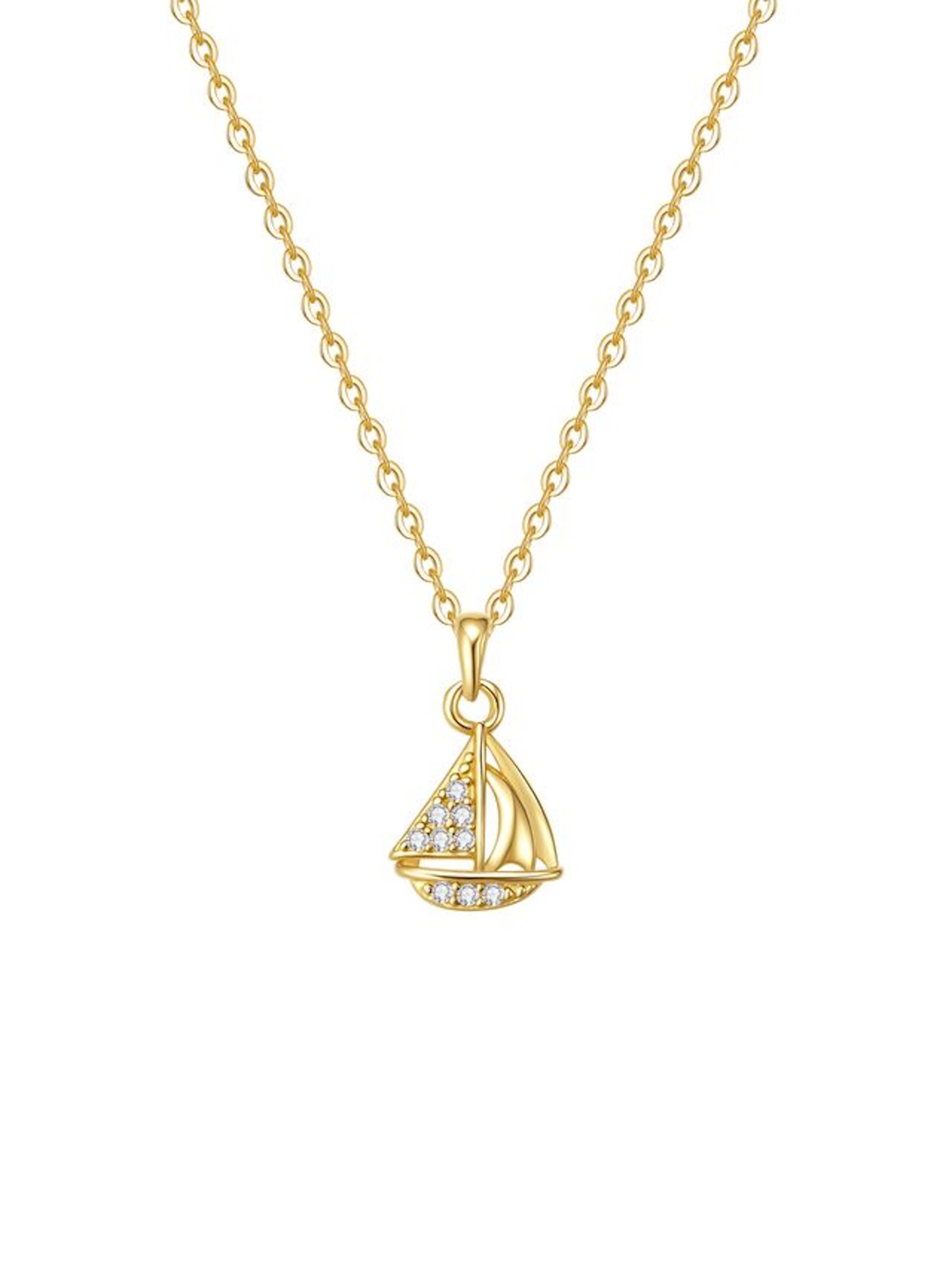 Hey Happiness Ketting 'Sailboat Sparkle' in Goud