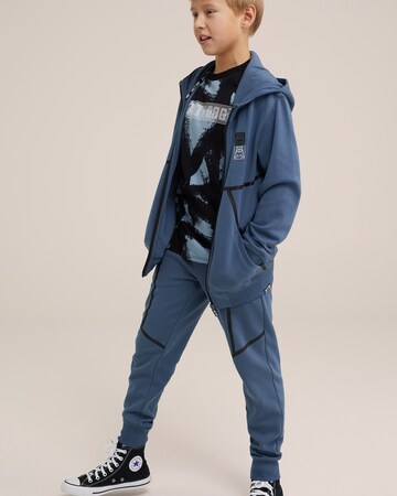 WE Fashion Sweat jacket in Blue