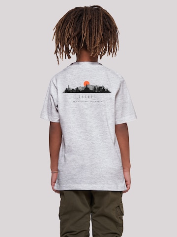 T-Shirt 'Escape Discover the World Asian Town' F4NT4STIC en gris : devant
