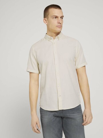 TOM TAILOR Regular fit Button Up Shirt in Yellow: front