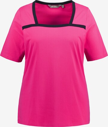 T-shirt Ulla Popken en rose : devant