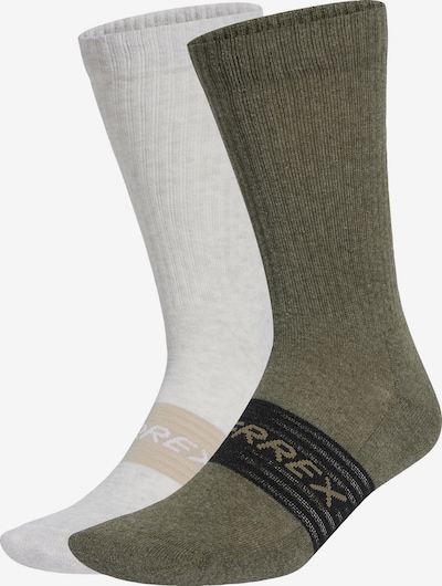 ADIDAS TERREX Athletic Socks in Beige / Dark green / Black / mottled white, Item view