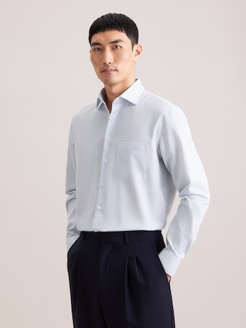 SEIDENSTICKER Regular Fit Business Hemd ' Schwarze Rose ' in Blau