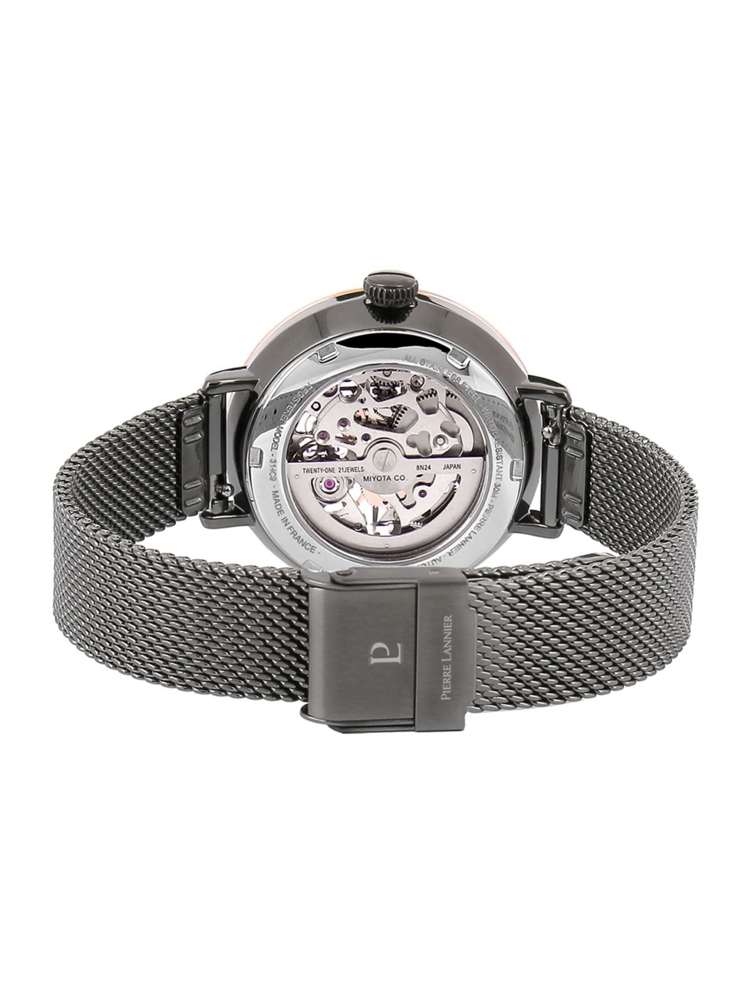 Montre à affichage analogique 'Pierre Lannier - Automatic watch Automatic - Automatic watch movement - Watch case width: 35 mm' Pierre Lannier en gris