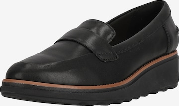 CLARKS Slipper 'Sharon Gracie' in Schwarz: Vorderseite