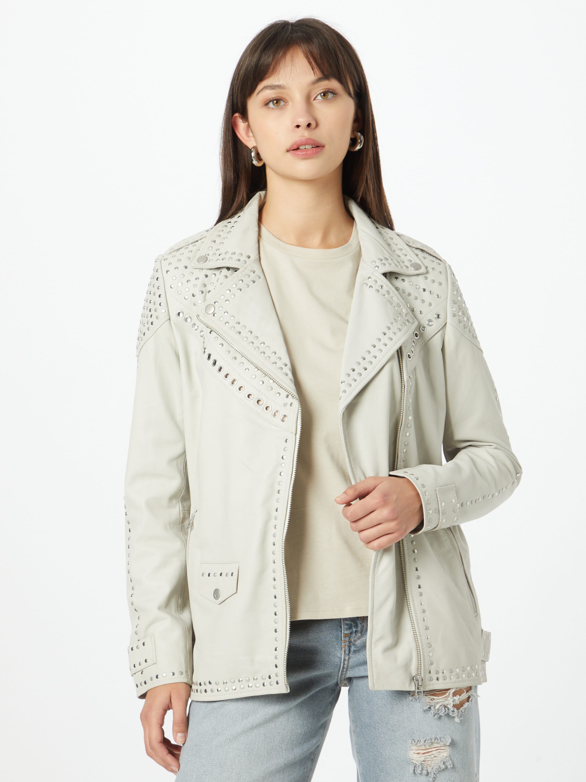 Frauen Jacken Goosecraft Jacke 'Las Vegas' in Weiß - KC98098 Frauen Jacken Goosecraft Jacke 'Las Vegas' in Weiß - KC98098