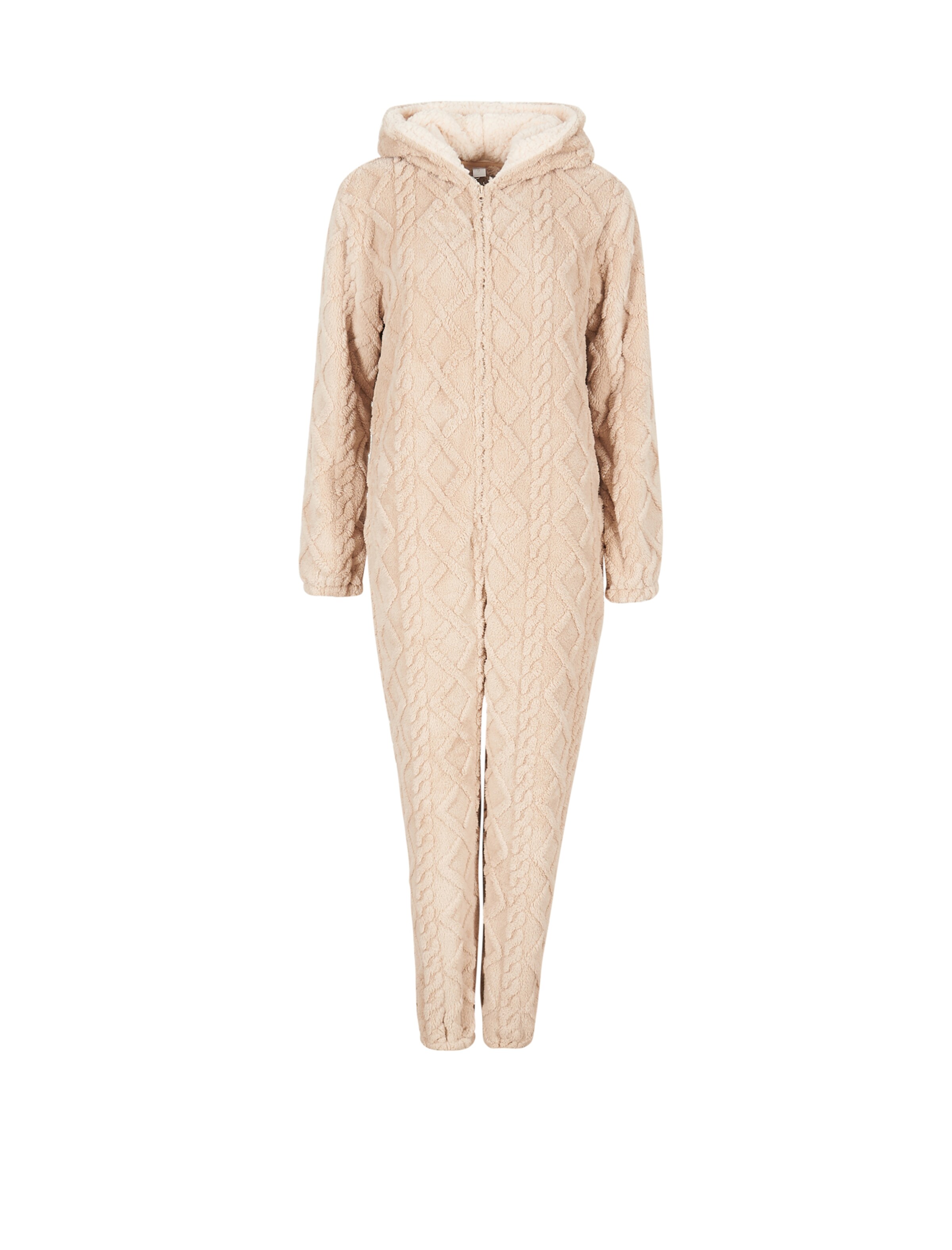 Loungeable Pyjama in Beige: Vorderseite