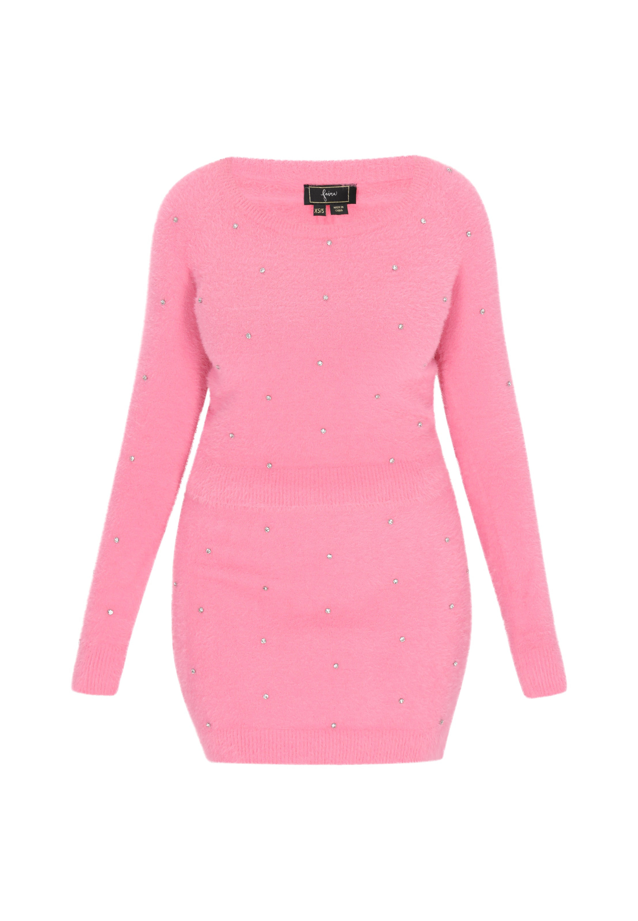 rozā faina Džemperis: no priekšpuses