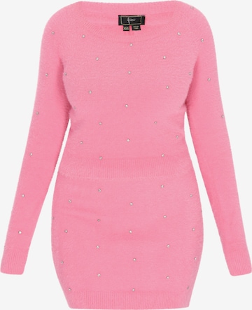 rožinė faina Megztinis: priekis