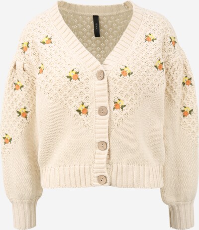 Y.A.S Petite Cardigan 'MINNA' en crème / jaune / vert / orange, Vue avec produit