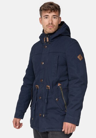 INDICODE JEANS Winterparka 'Barge' in Blauw: voorkant