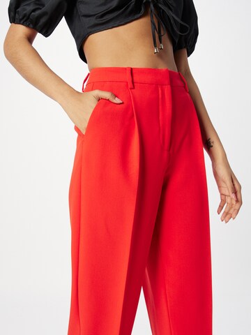 BRUUNS BAZAAR Tapered Trousers with creases 'Cindy Dagny' in Red
