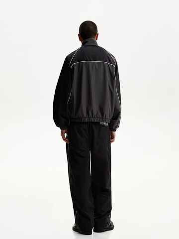 Bershka Regular Trousers in Black