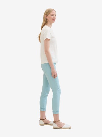 Coupe slim Pantalon TOM TAILOR en bleu