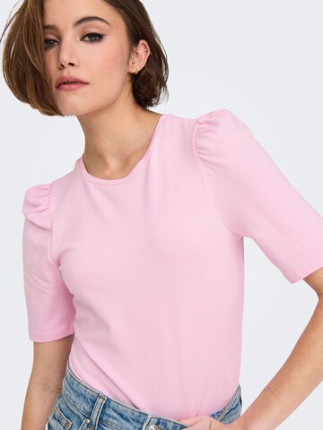 T-shirt 'ONLLive Love' ONLY en rose