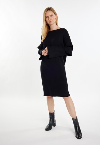 usha WHITE LABEL Knitted dress in Black