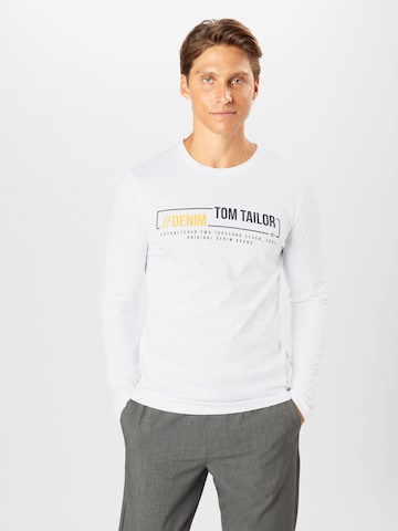 Maglietta di TOM TAILOR DENIM in bianco: frontale