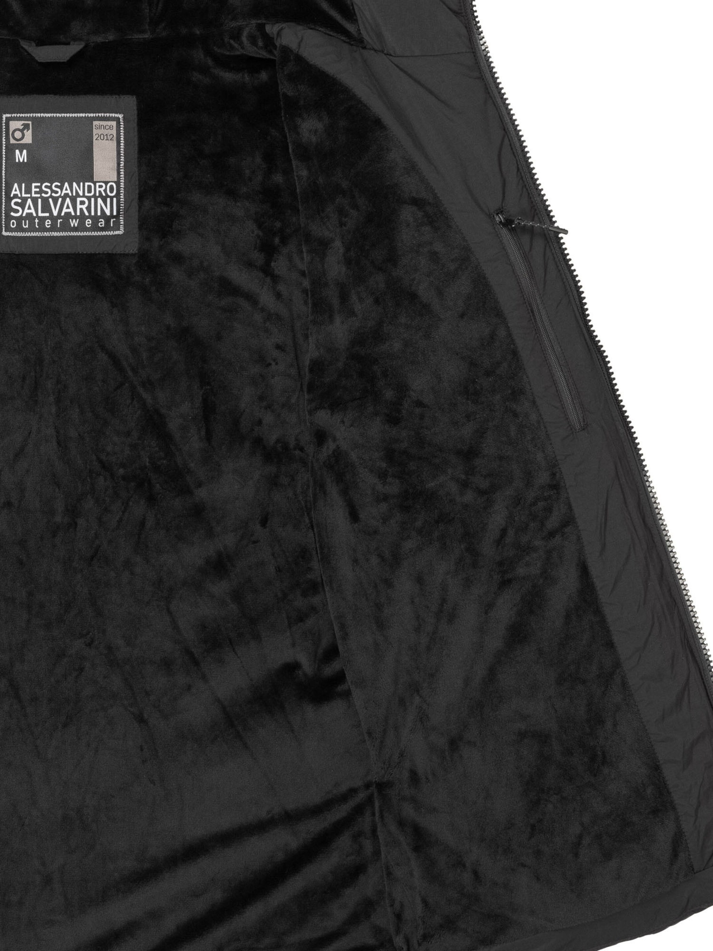 Alessandro Salvarini Winterjas in Zwart