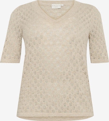 KAFFE CURVE Свитер 'Loura' в Бежевый: спереди