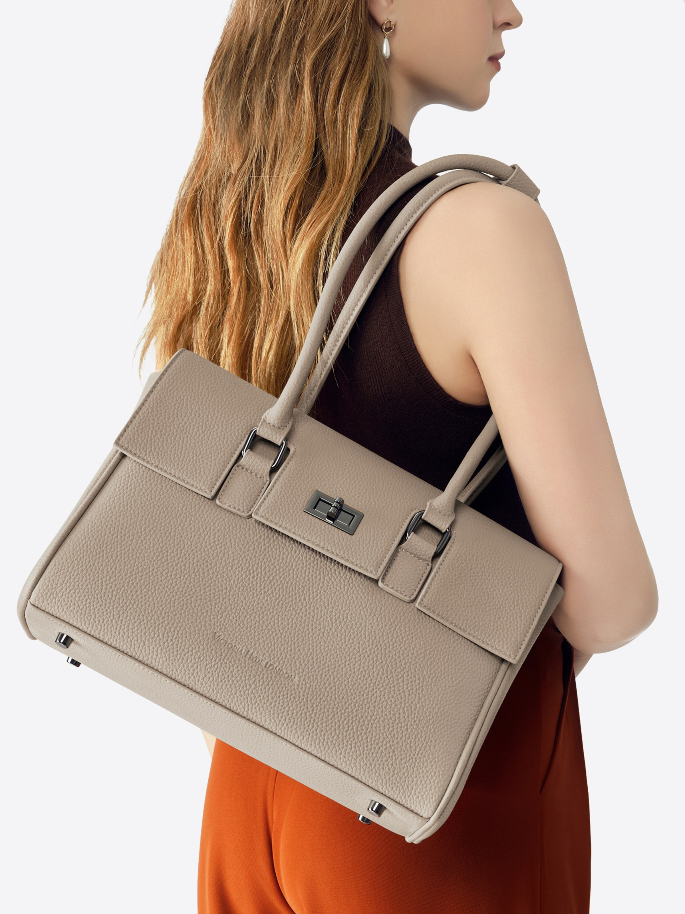 Victoria Hyde Handbag 'Jole S' in Grey: front