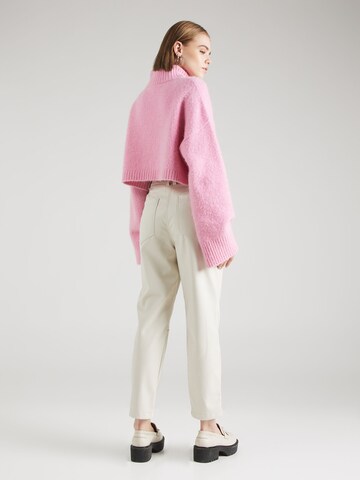 TOPSHOP Regular Pleat-front trousers in Beige