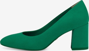 TAMARIS Čevlji s peto | zelena barva