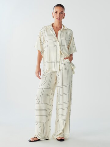 Willa Wide Leg Hose 'Sky' in Weiß