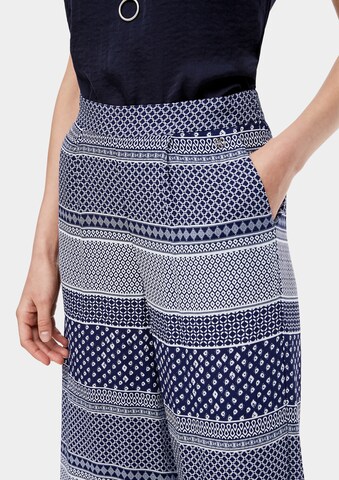 s.Oliver Wide leg Bandplooibroek in Blauw