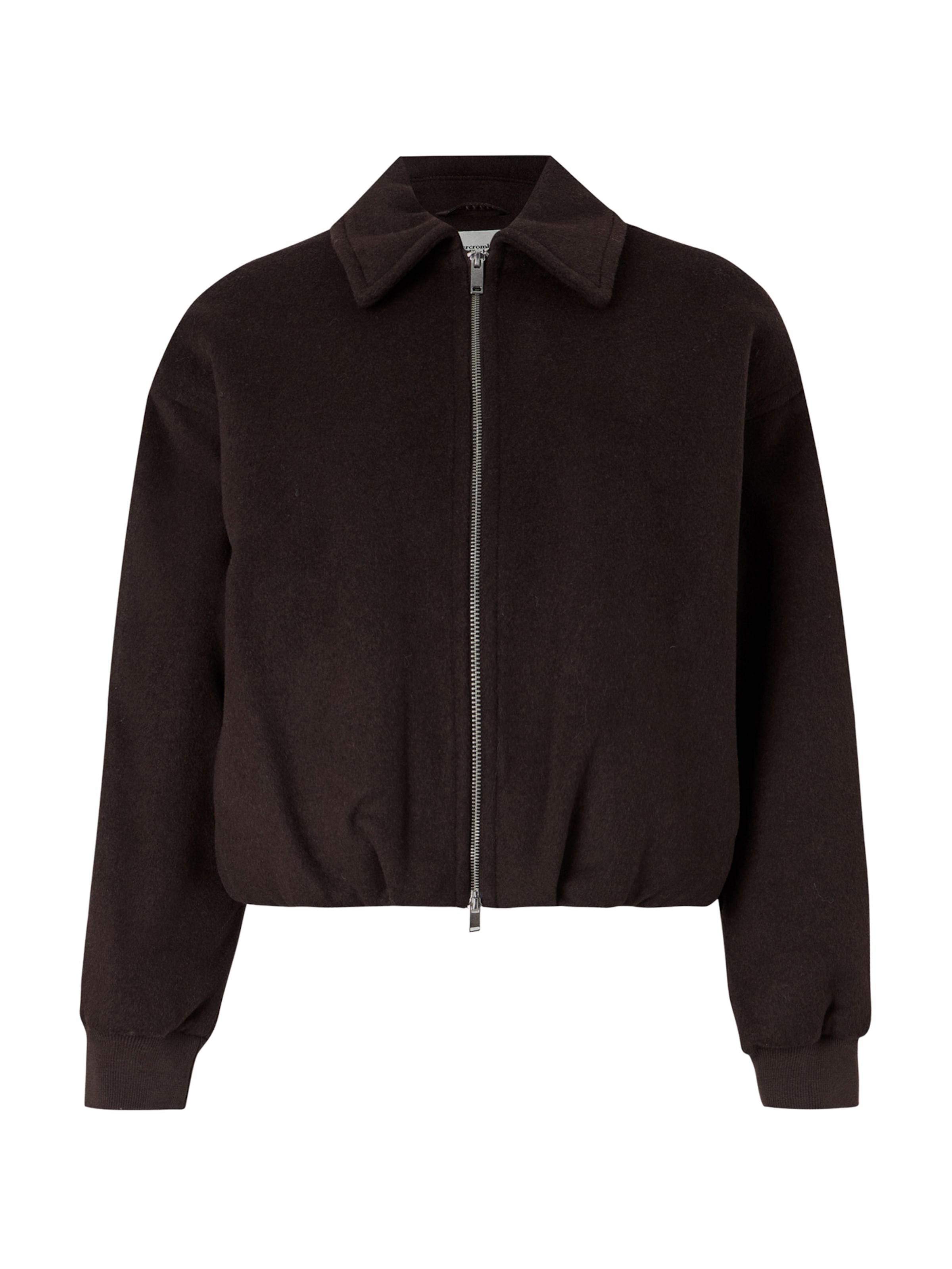 Abercrombie & Fitch Φθινοπωρινό και ανοιξιάτικο μπουφάν σε καφέ: μπροστά