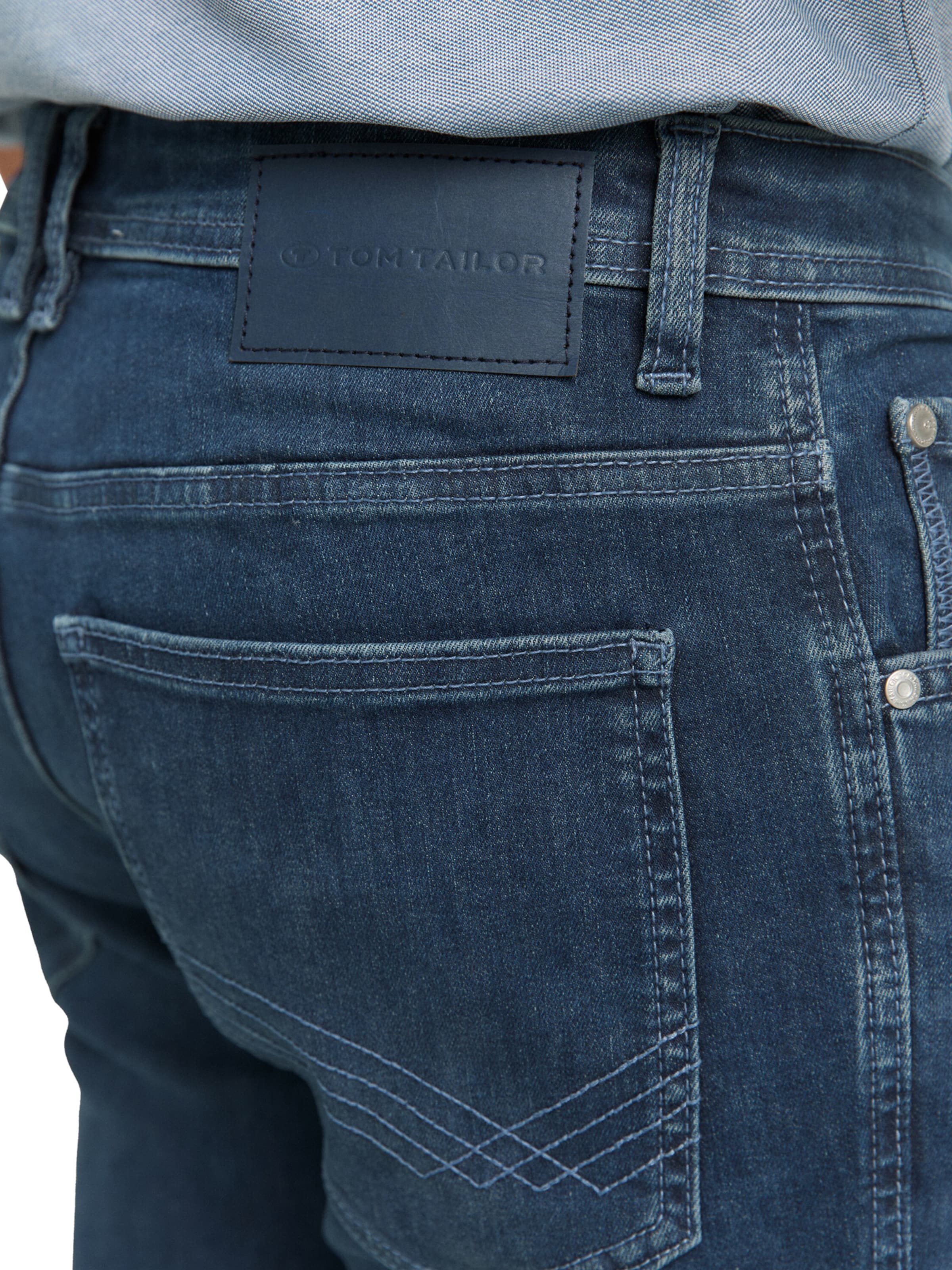 TOM TAILOR Slimfit Farkut 'TROY' värissä sininen