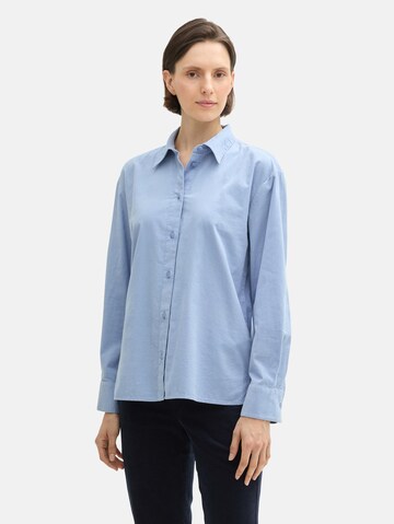 TOM TAILOR Blouse in Blauw: voorkant