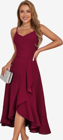 Zapaka Cocktailkleid in Rot: Vorderseite