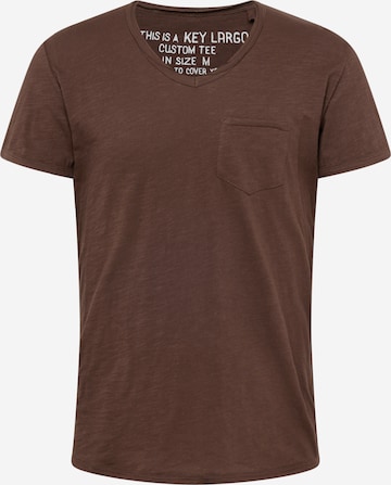 T-Shirt 'WATER' Key Largo en marron : devant