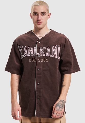 Karl Kani Comfort fit Button Up Shirt in Brown: front