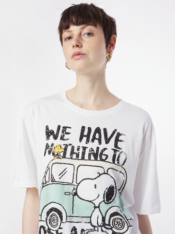 Frogbox Koszulka 'Snoopy Spruch' w kolorze biały
