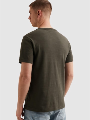 PME Legend T-shirt 'T-shirt with jacquard stripe pattern' i grön