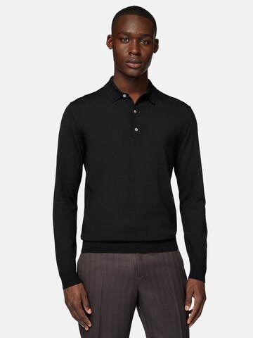 Boggi Milano Knit cardigan in Black: front
