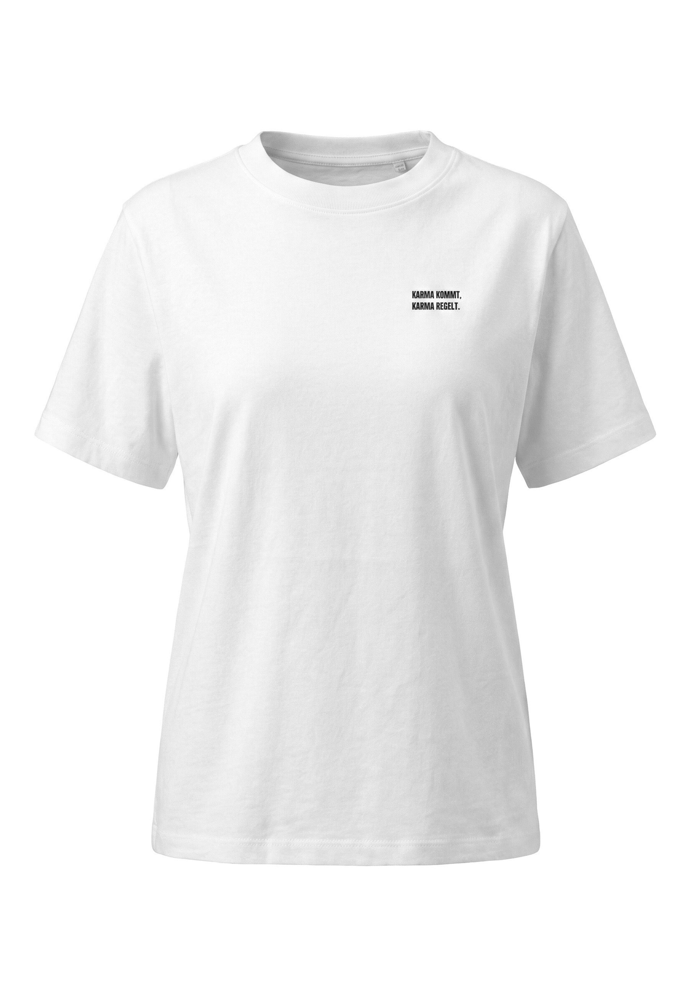 Kleinigkeit Koszulka 'Karma' w kolorze biały: przód