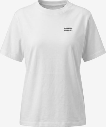 Kleinigkeit - Camiseta 'Karma' en blanco: frente