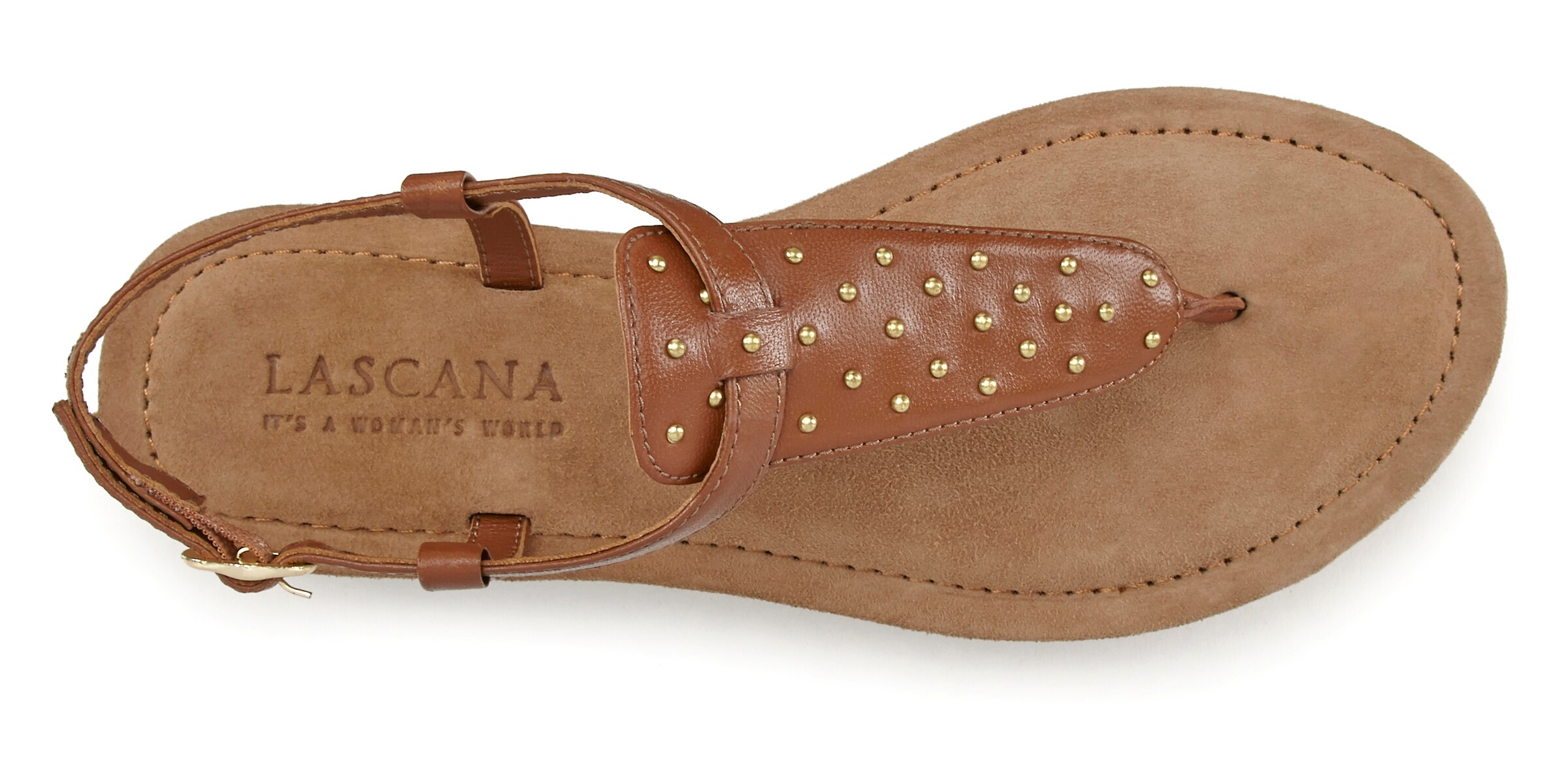 LASCANA T-bar sandals in Brown