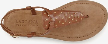 LASCANA Teenslipper in Bruin