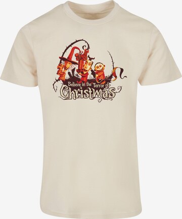 ABSOLUTE CULT T-Shirt 'The Nightmare Before Christmas - Christmas Terror' in Beige: predná strana