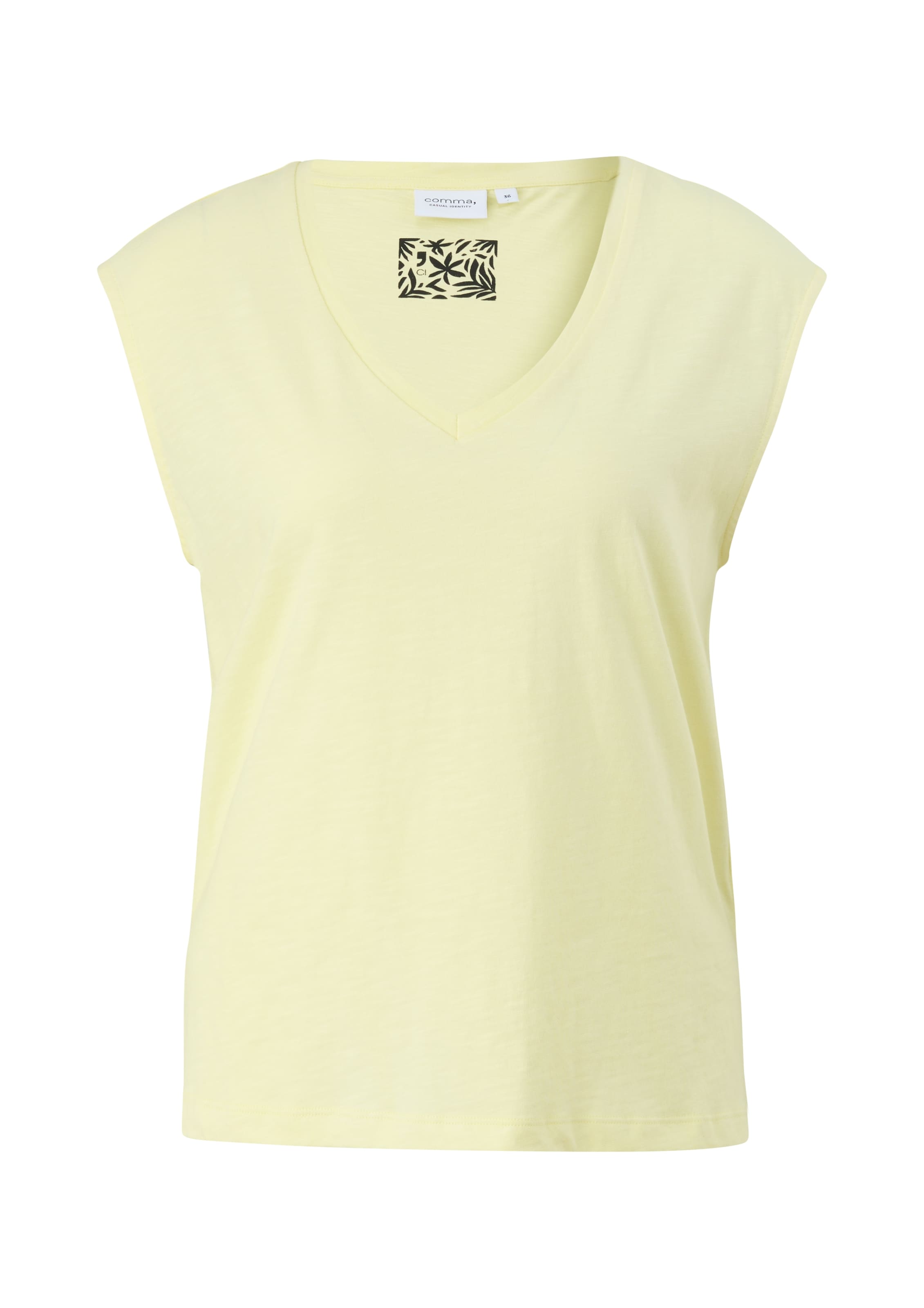 comma casual identity T-Shirt in Gelb: Vorderseite